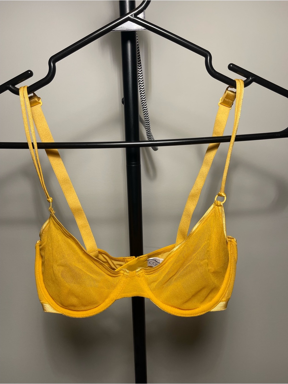 Cosabella Bright Yellow Mesh Underwire Bra